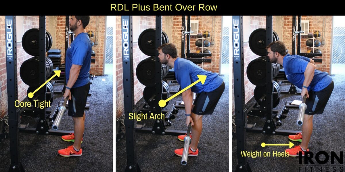 Rdl exercise with online dumbbells